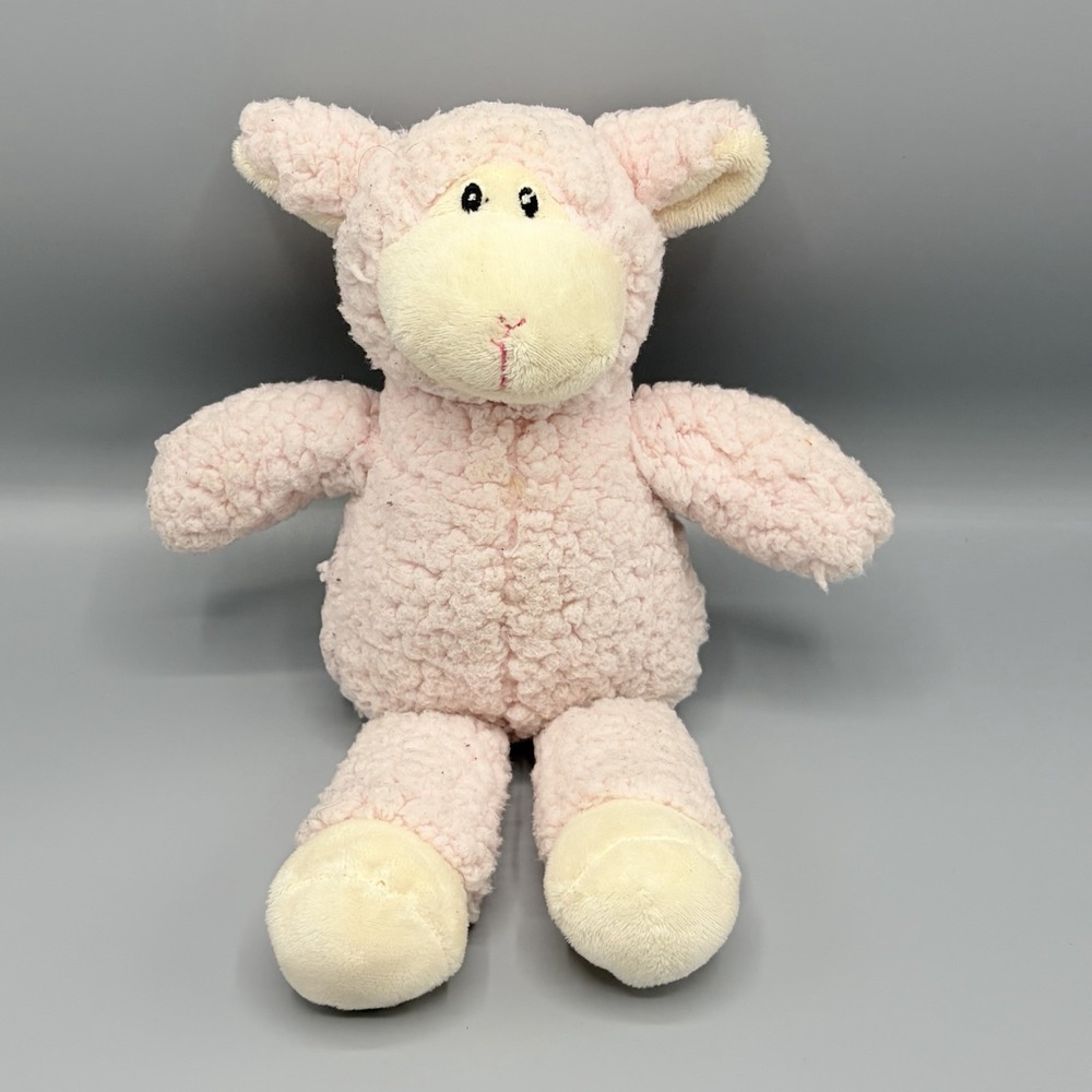 Stephan Baby Pink Lamb Lovey Plush Sherpa Stuffed Animal Plush 11"